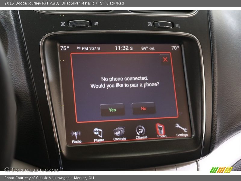 Billet Silver Metallic / R/T Black/Red 2015 Dodge Journey R/T AWD