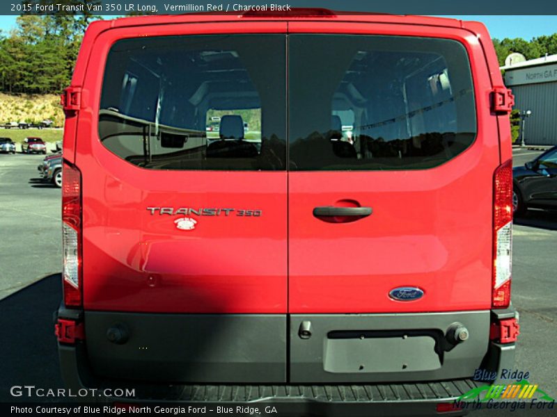 Vermillion Red / Charcoal Black 2015 Ford Transit Van 350 LR Long