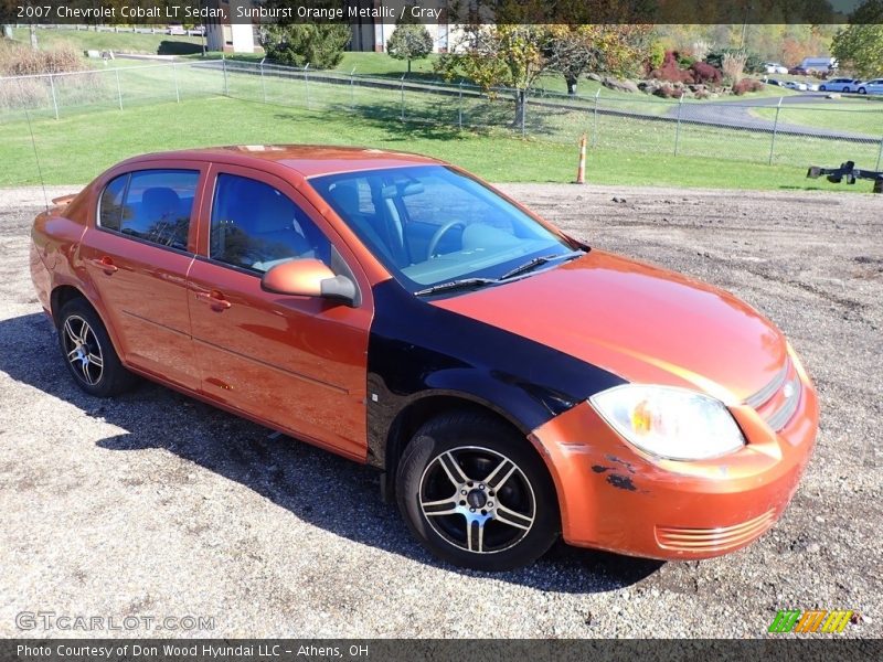 Sunburst Orange Metallic / Gray 2007 Chevrolet Cobalt LT Sedan