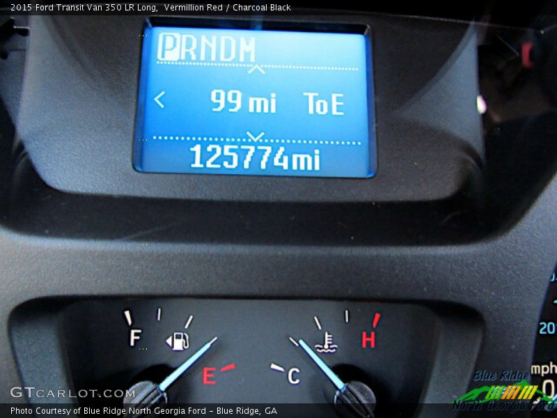 Vermillion Red / Charcoal Black 2015 Ford Transit Van 350 LR Long