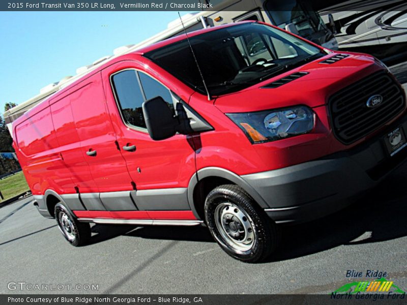 Vermillion Red / Charcoal Black 2015 Ford Transit Van 350 LR Long