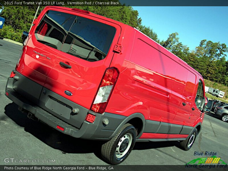 Vermillion Red / Charcoal Black 2015 Ford Transit Van 350 LR Long