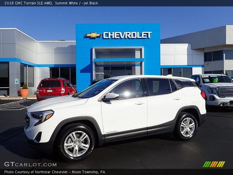 Summit White / ­Jet Black 2018 GMC Terrain SLE AWD