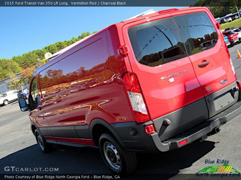 Vermillion Red / Charcoal Black 2015 Ford Transit Van 350 LR Long