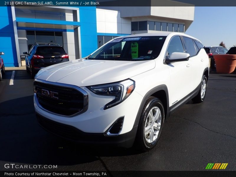 Summit White / ­Jet Black 2018 GMC Terrain SLE AWD
