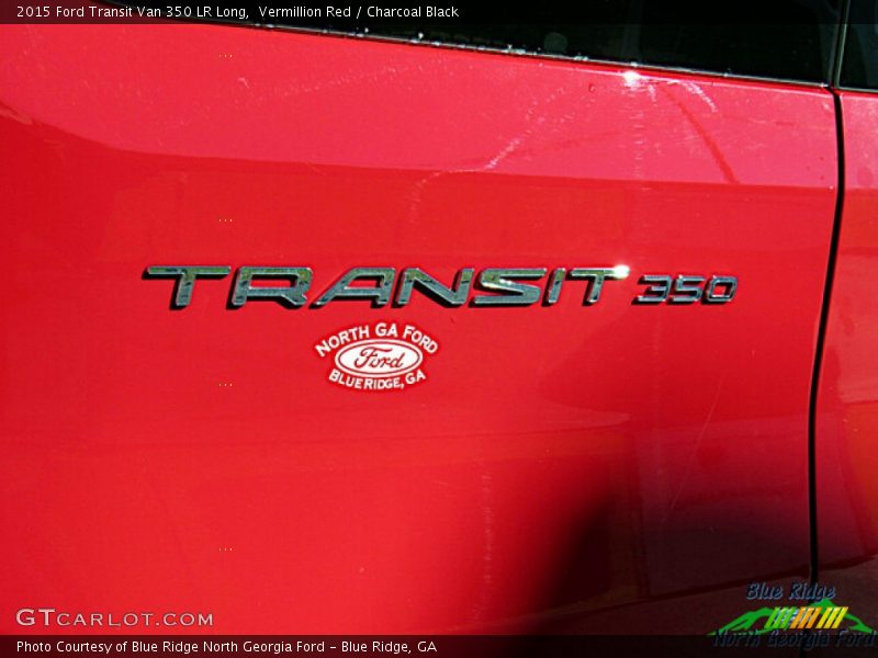 Vermillion Red / Charcoal Black 2015 Ford Transit Van 350 LR Long