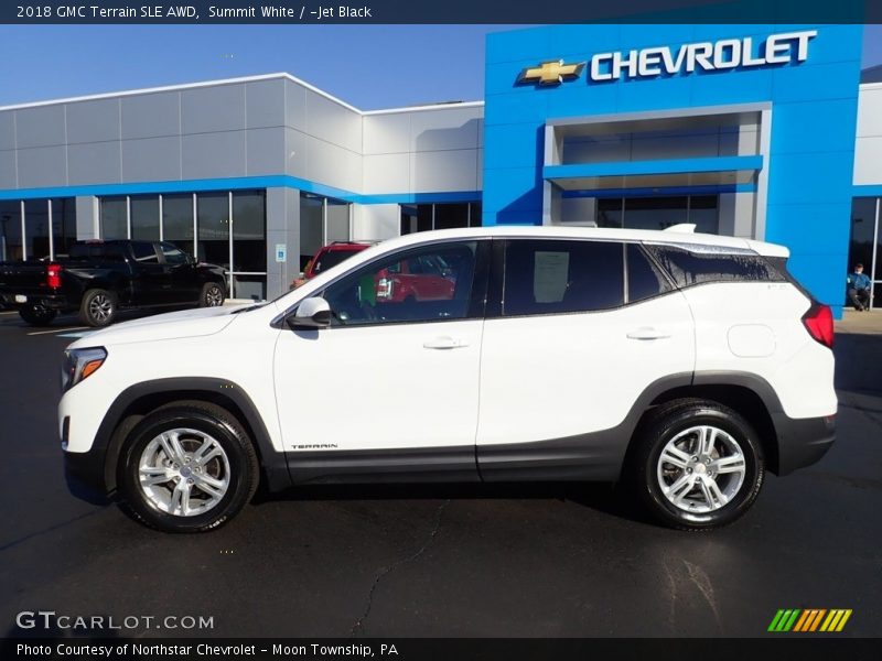 Summit White / ­Jet Black 2018 GMC Terrain SLE AWD