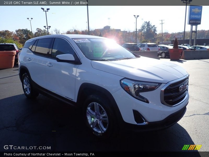 Summit White / ­Jet Black 2018 GMC Terrain SLE AWD