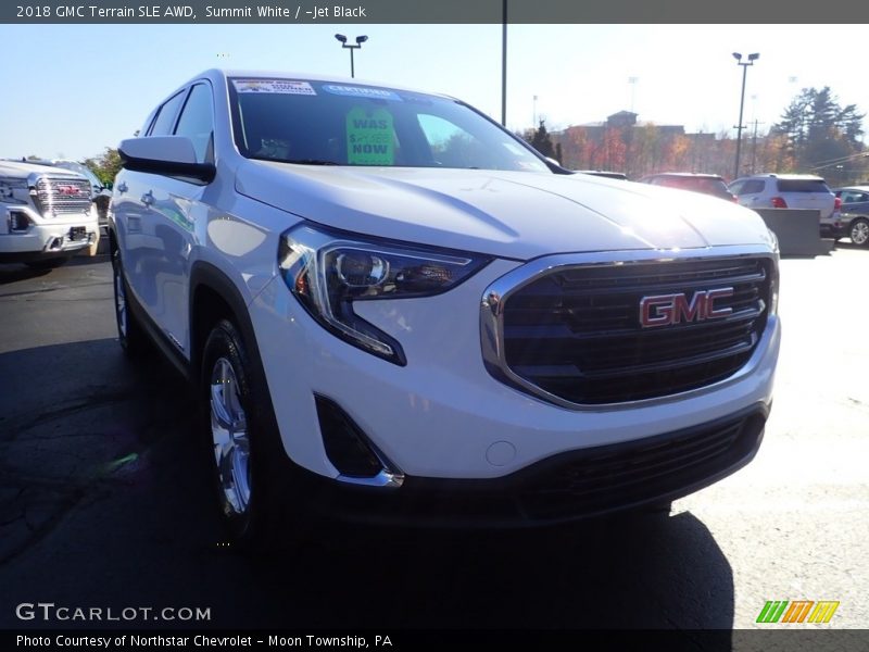 Summit White / ­Jet Black 2018 GMC Terrain SLE AWD