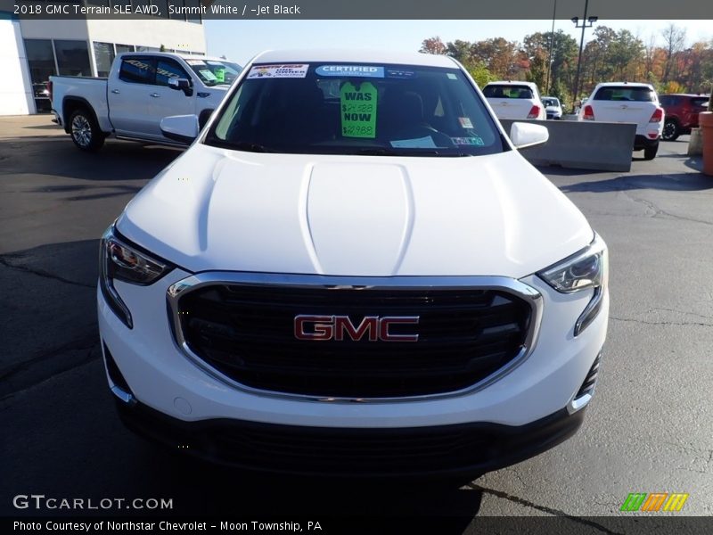 Summit White / ­Jet Black 2018 GMC Terrain SLE AWD