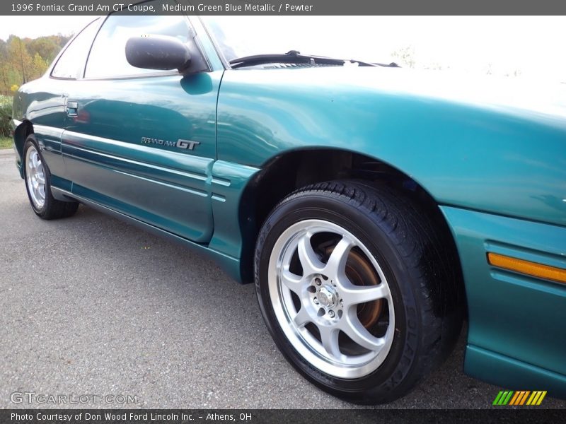 Medium Green Blue Metallic / Pewter 1996 Pontiac Grand Am GT Coupe