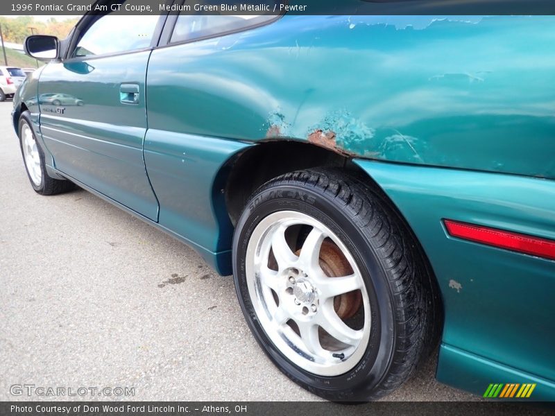 Medium Green Blue Metallic / Pewter 1996 Pontiac Grand Am GT Coupe