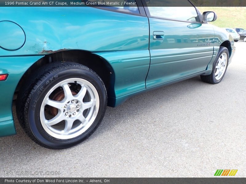 Medium Green Blue Metallic / Pewter 1996 Pontiac Grand Am GT Coupe
