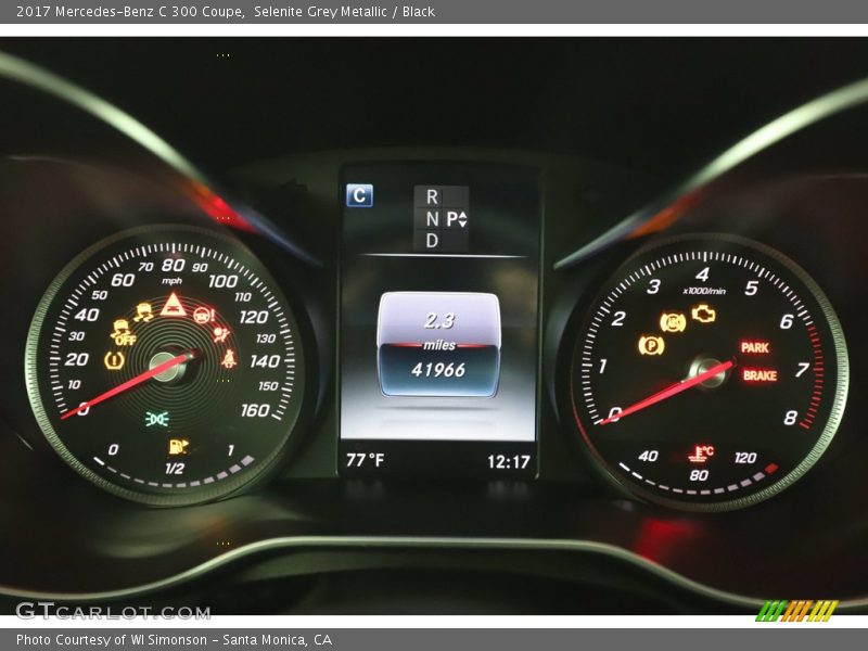 Selenite Grey Metallic / Black 2017 Mercedes-Benz C 300 Coupe