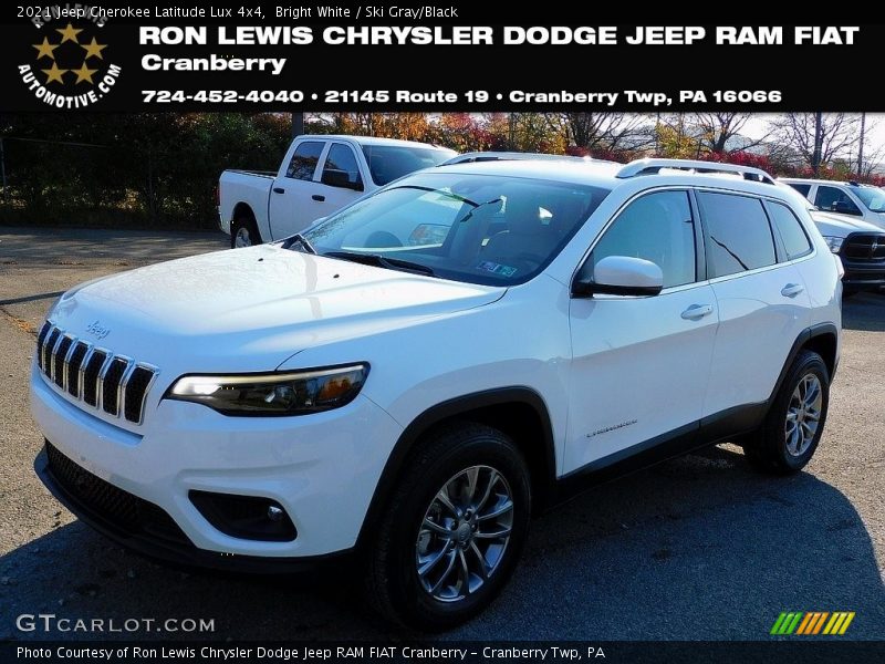 Bright White / Ski Gray/Black 2021 Jeep Cherokee Latitude Lux 4x4