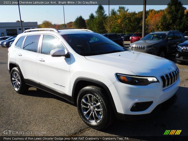 Bright White / Ski Gray/Black 2021 Jeep Cherokee Latitude Lux 4x4