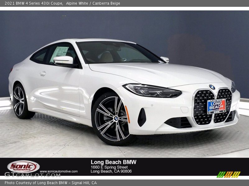 Alpine White / Canberra Beige 2021 BMW 4 Series 430i Coupe