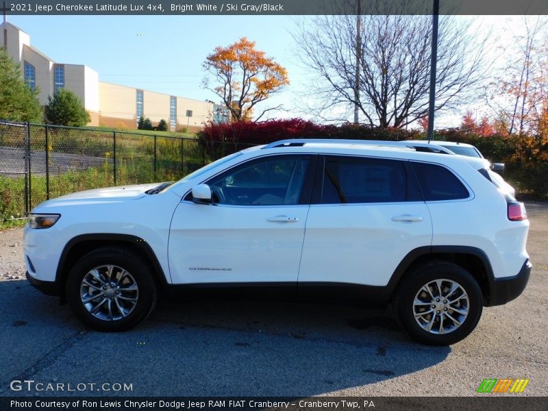 Bright White / Ski Gray/Black 2021 Jeep Cherokee Latitude Lux 4x4