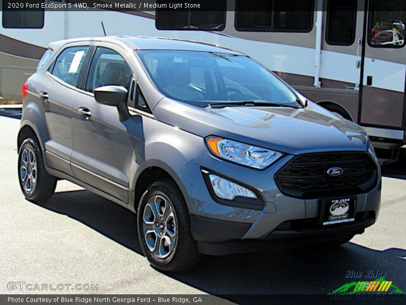 Smoke Metallic / Medium Light Stone 2020 Ford EcoSport S 4WD