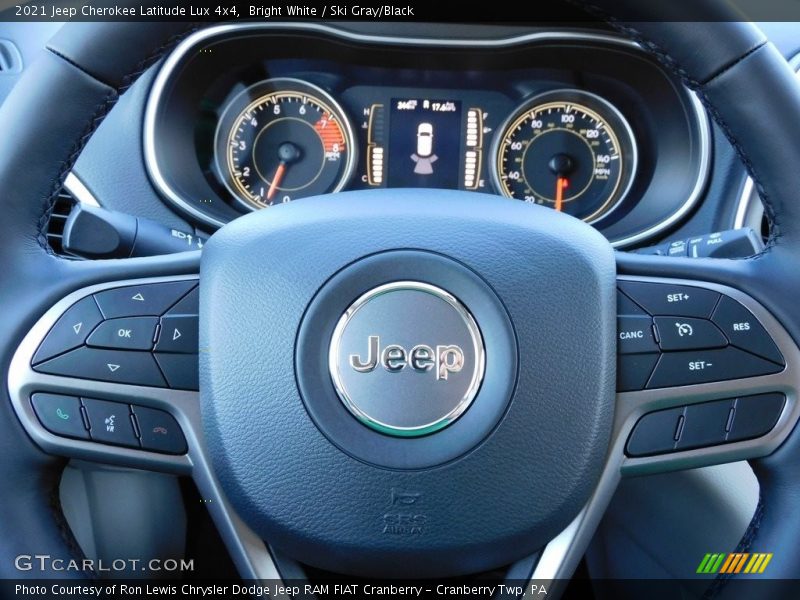 Bright White / Ski Gray/Black 2021 Jeep Cherokee Latitude Lux 4x4