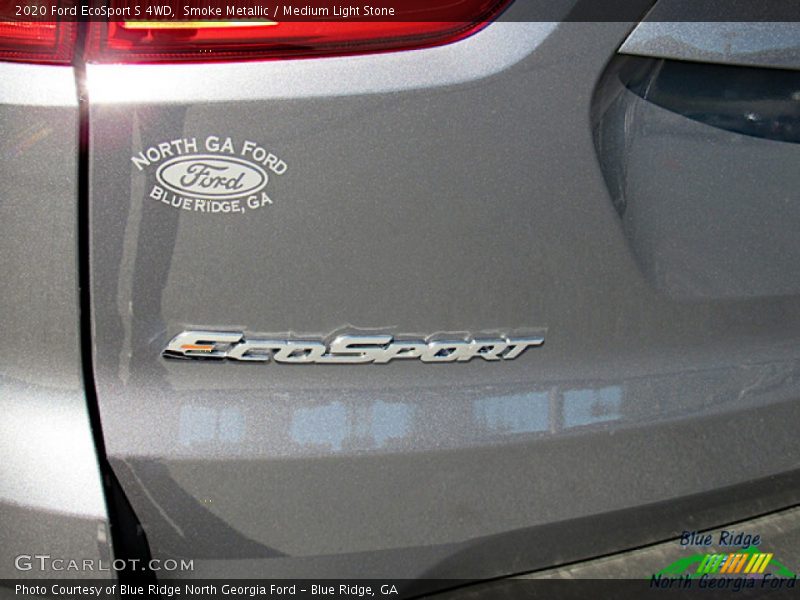 Smoke Metallic / Medium Light Stone 2020 Ford EcoSport S 4WD