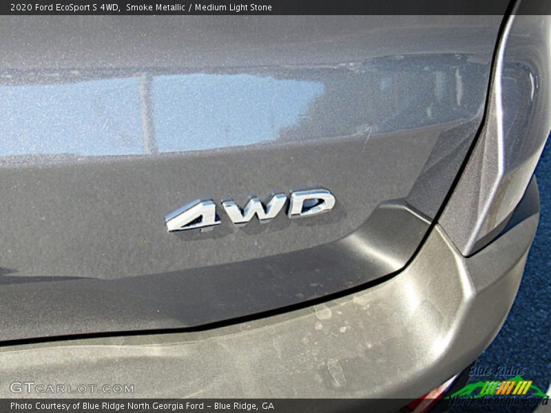 Smoke Metallic / Medium Light Stone 2020 Ford EcoSport S 4WD