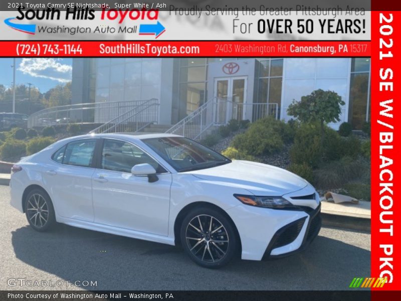 Super White / Ash 2021 Toyota Camry SE Nightshade