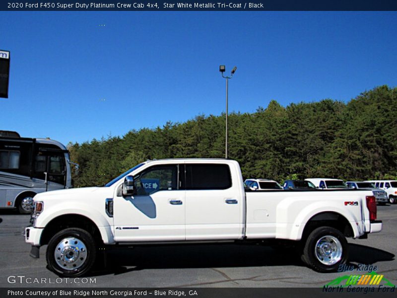 Star White Metallic Tri-Coat / Black 2020 Ford F450 Super Duty Platinum Crew Cab 4x4