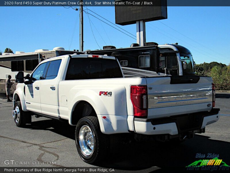 Star White Metallic Tri-Coat / Black 2020 Ford F450 Super Duty Platinum Crew Cab 4x4