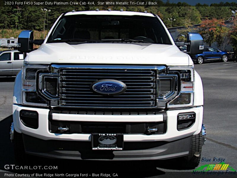 Star White Metallic Tri-Coat / Black 2020 Ford F450 Super Duty Platinum Crew Cab 4x4