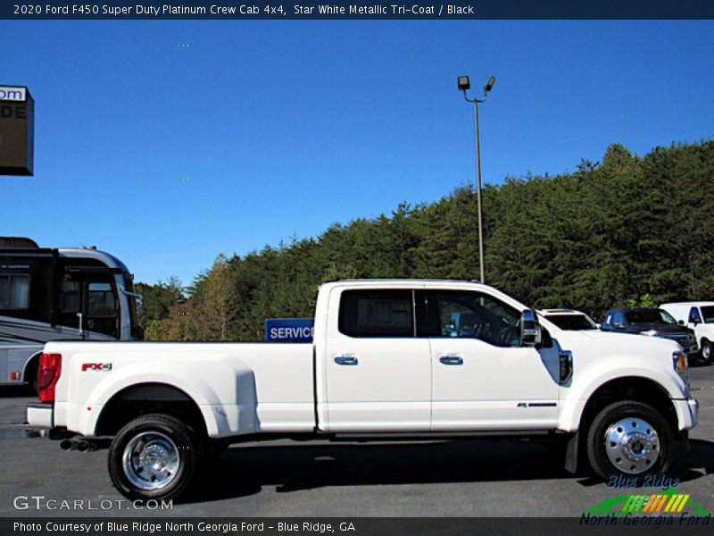 Star White Metallic Tri-Coat / Black 2020 Ford F450 Super Duty Platinum Crew Cab 4x4