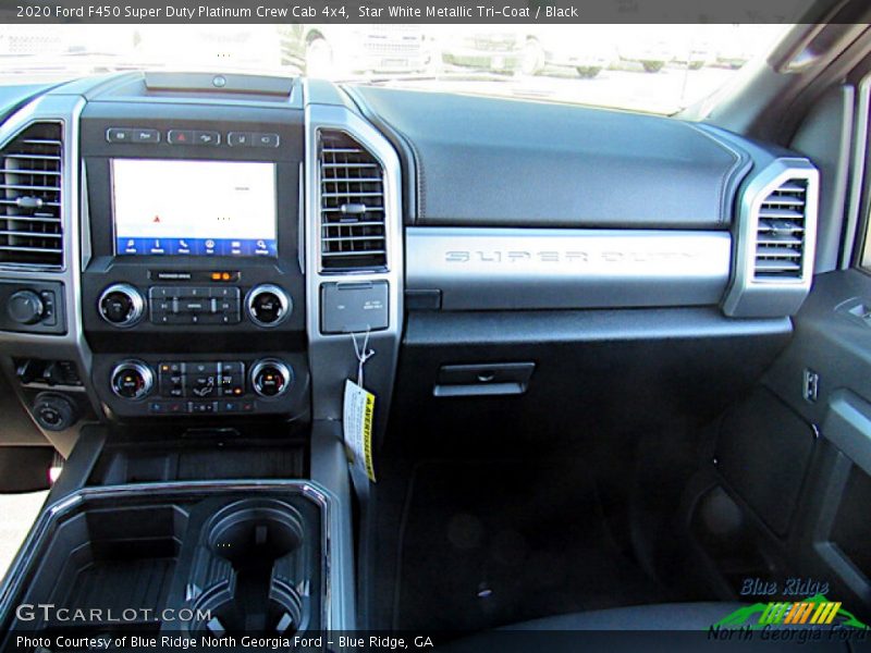 Star White Metallic Tri-Coat / Black 2020 Ford F450 Super Duty Platinum Crew Cab 4x4