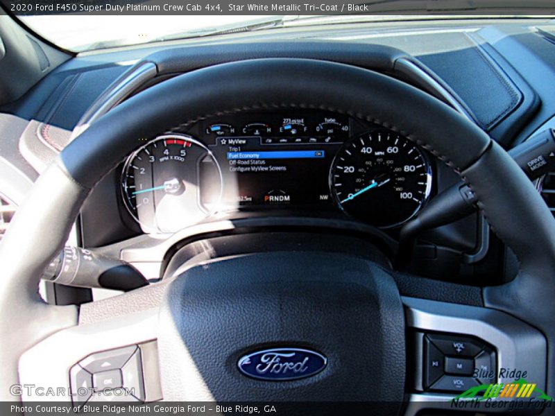 Star White Metallic Tri-Coat / Black 2020 Ford F450 Super Duty Platinum Crew Cab 4x4