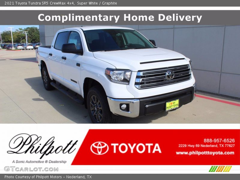 Super White / Graphite 2021 Toyota Tundra SR5 CrewMax 4x4