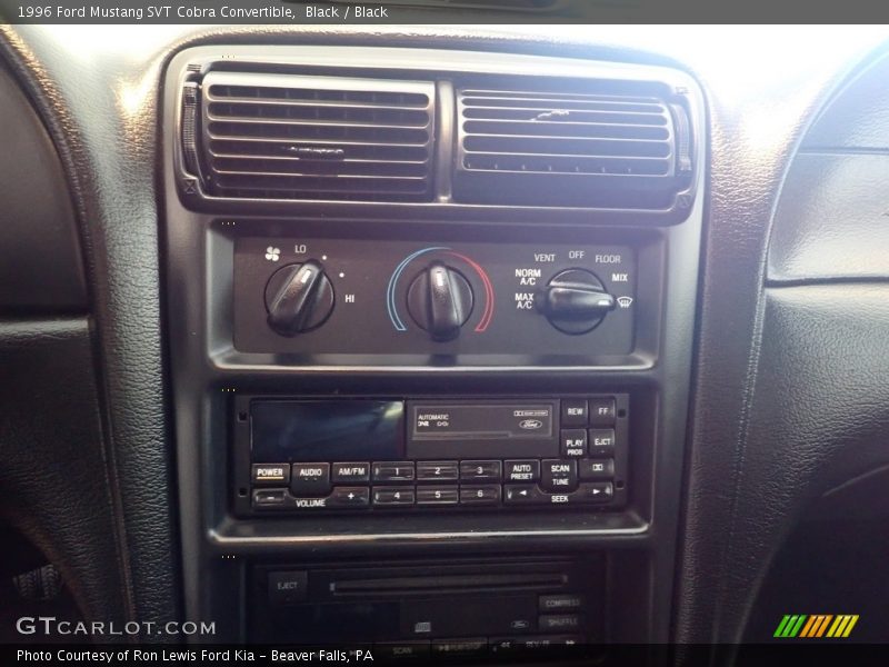 Controls of 1996 Mustang SVT Cobra Convertible