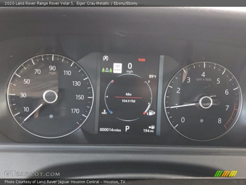 Eiger Gray Metallic / Ebony/Ebony 2020 Land Rover Range Rover Velar S