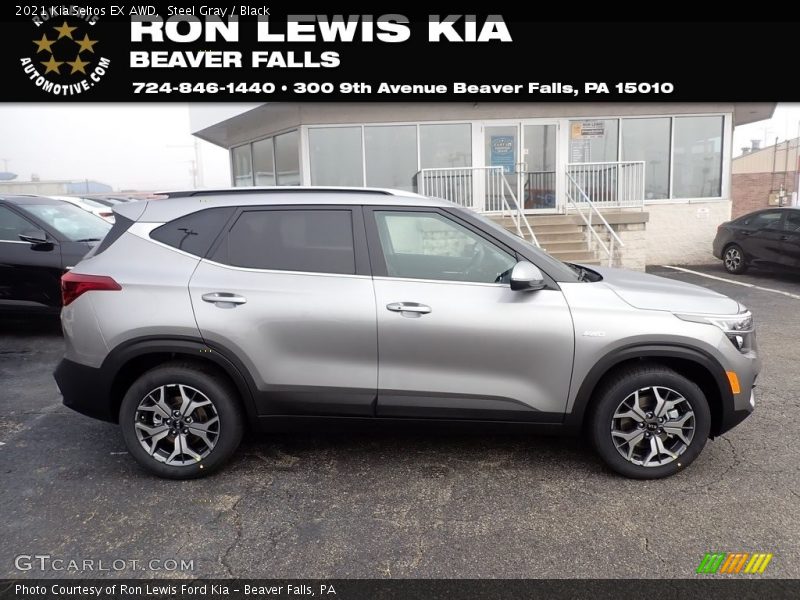 Steel Gray / Black 2021 Kia Seltos EX AWD