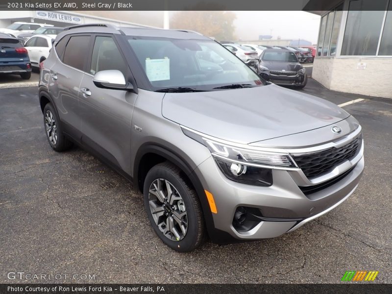 Steel Gray / Black 2021 Kia Seltos EX AWD