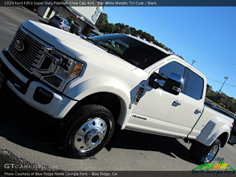 Star White Metallic Tri-Coat / Black 2020 Ford F450 Super Duty Platinum Crew Cab 4x4