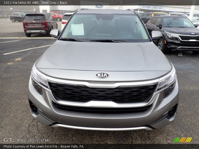 Steel Gray / Black 2021 Kia Seltos EX AWD