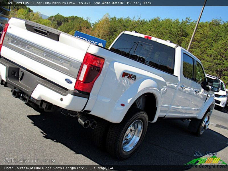 Star White Metallic Tri-Coat / Black 2020 Ford F450 Super Duty Platinum Crew Cab 4x4