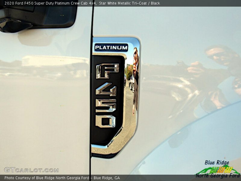 Star White Metallic Tri-Coat / Black 2020 Ford F450 Super Duty Platinum Crew Cab 4x4