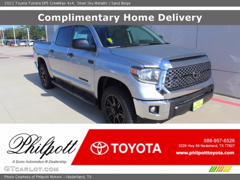 Silver Sky Metallic / Sand Beige 2021 Toyota Tundra SR5 CrewMax 4x4