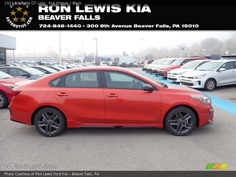 Fire Orange / Black 2021 Kia Forte GT-Line