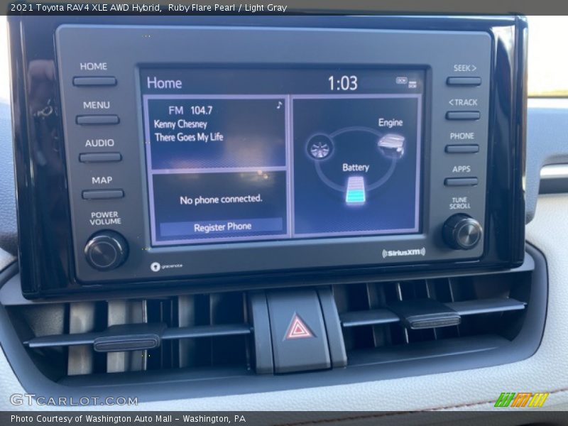 Controls of 2021 RAV4 XLE AWD Hybrid