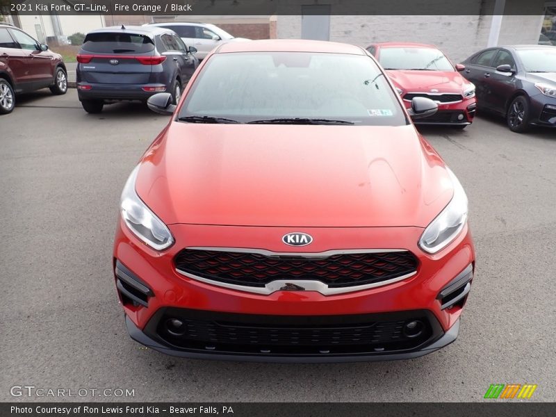 Fire Orange / Black 2021 Kia Forte GT-Line