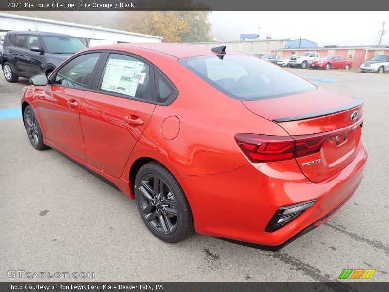 Fire Orange / Black 2021 Kia Forte GT-Line