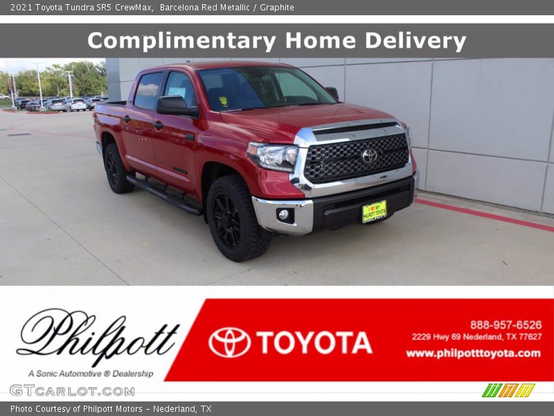 Barcelona Red Metallic / Graphite 2021 Toyota Tundra SR5 CrewMax