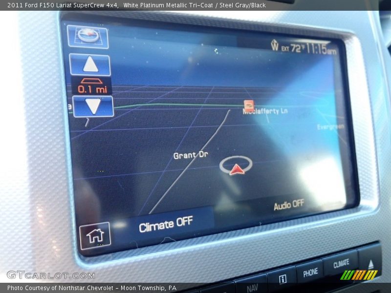 White Platinum Metallic Tri-Coat / Steel Gray/Black 2011 Ford F150 Lariat SuperCrew 4x4