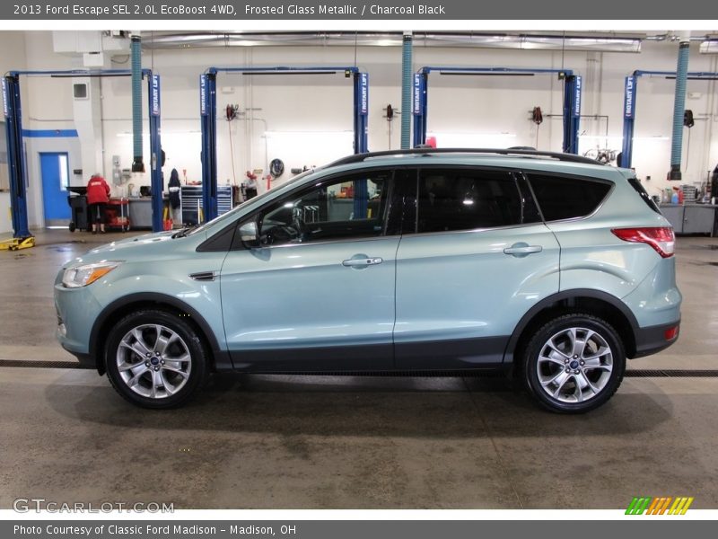 Frosted Glass Metallic / Charcoal Black 2013 Ford Escape SEL 2.0L EcoBoost 4WD